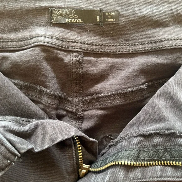 Prana Broadway Skirt Black Denim 98% Organic Cotton - Picture 4 of 5